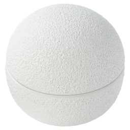 Round bowl with lid vulcanic white 15, 8
