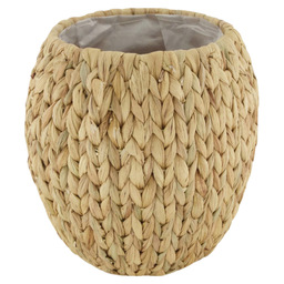 Basket waterhyacinth with plastic 38x38x