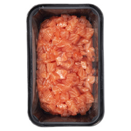 Cubes de saumon à la peau profonde