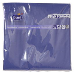 Servet papier 40cm/2l 1/4v donkerblauw