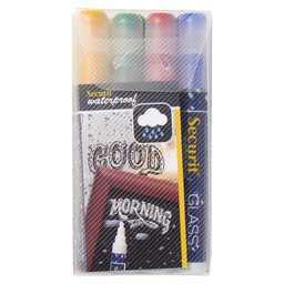 Chalk markers water resistant 4st. ass.