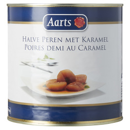 Stewed pears half with caramel