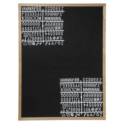 Letterbord wandmodel teak 60x80cm