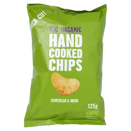Handcooked chips sourcream & onion bio 1