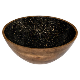 Wooden bowl black ø30x10 cm