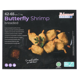 Butterflied breaded shrimp frz