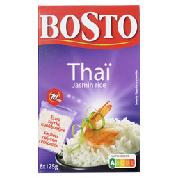 Bosto thai jasmin rice 8 x 125