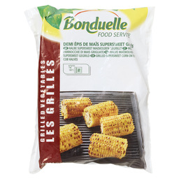 Maize cobs grilled half