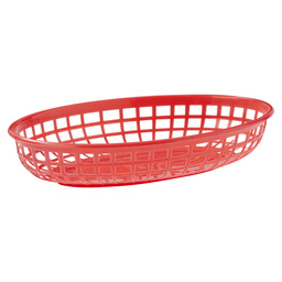 Hamburger baskets red set6 23x14xh4cm