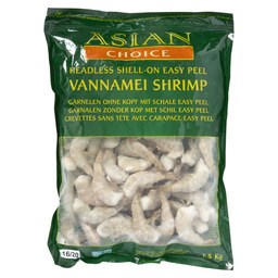 Crevettes vannamei faciles à décortiquer