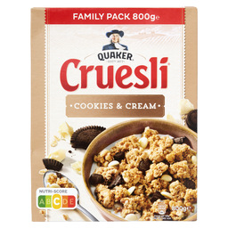 Cruesli cookies and cream