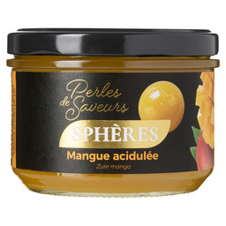Sour mango flavor spheres
