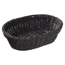Basket oval black 25x19x6.5 cm