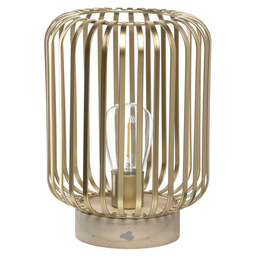 Ledlamp lantaarn 19cm goud