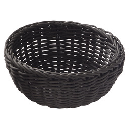 Basket round black 20x8 cm