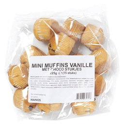 Muffin mini vanille avec morceaux de cho