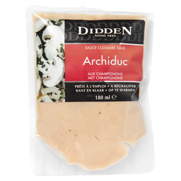 Archiduc sauce with fresh mushrooms