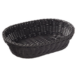 Basket oval black 32x23x7 cm