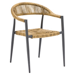 Jonah terrace chair - charcoal/natural