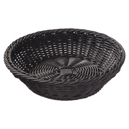 Basket round black 29x7 cm