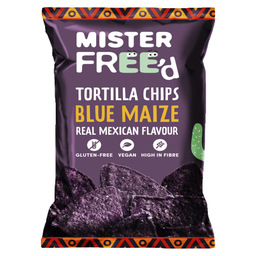 Blue maize tortilla chips