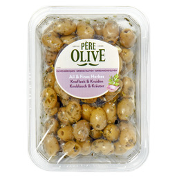 Oliven gruen mit knoblauch ohne stein