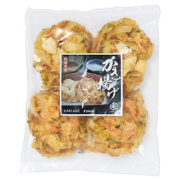 Kakiage tempura met inktvis en garnaal