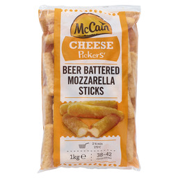 Mozzarella sticks mit bierteigbeslag