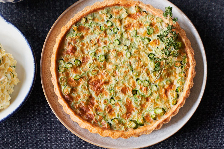 Groene aspergequiche
