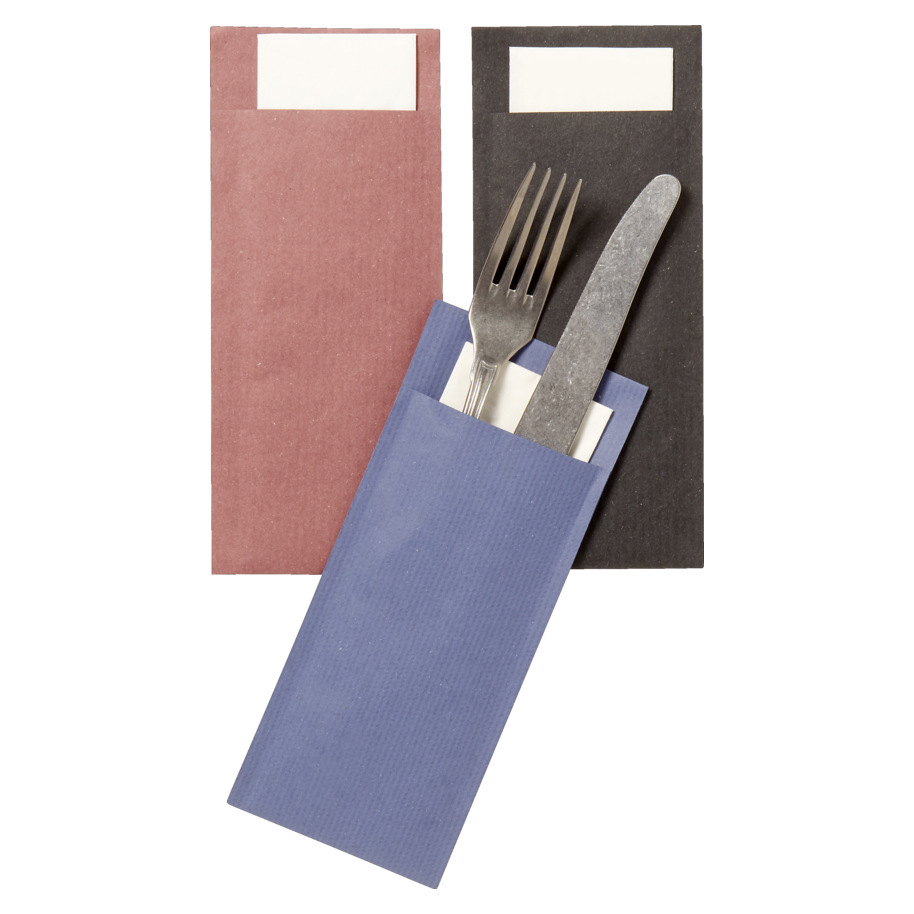 CUTLERY POUCHES ECO BLUE / WHITE