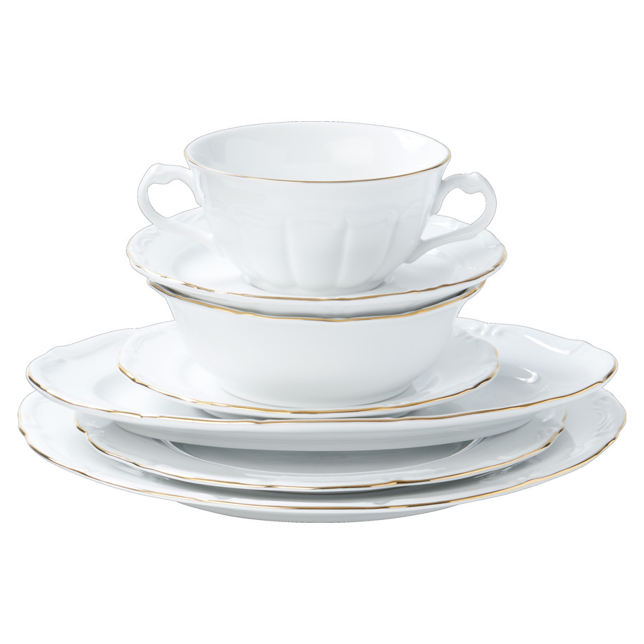 MARIA TERESA GOLD SOUP CUP WITH 2 HANDLE