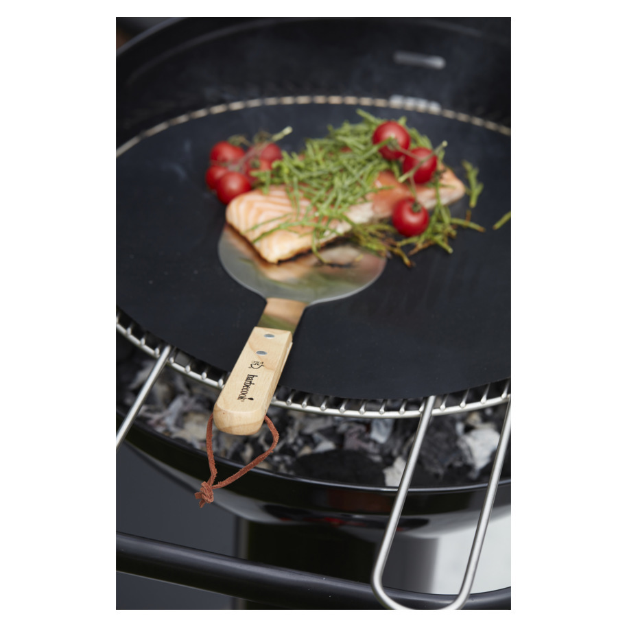BARBECOOK STAINLESS STEEL AND RUBBERWOOD