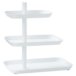 Etagere tower 3-laags 25x26x16cm wit