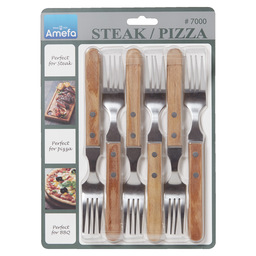 7000 steak fork wooden handle