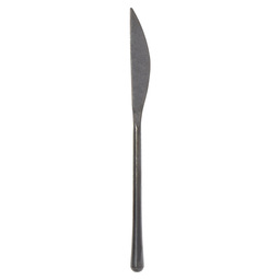Table knife matte black revive - set/6