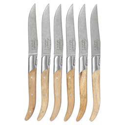 Luxury line steak knives oak wood stonew