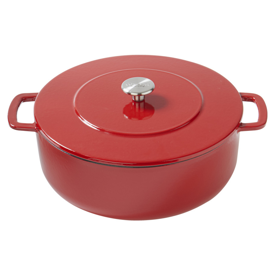BRAADPAN DUTCH OVEN SOUS-CHEF 28CM ROOD