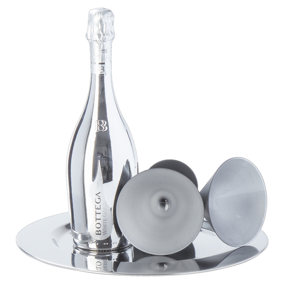 COCKTAIL GLASS OLYMPIC 24CL BLACK/SILVER