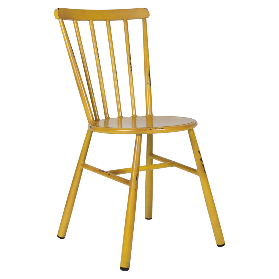 LUCCI CHAIR ALU - VINTAGE YELLOW