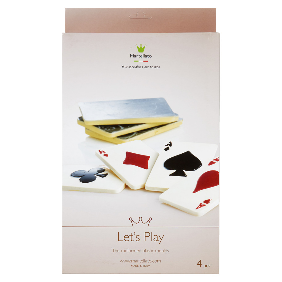 PLAYING CARDS CHOCOLATE MOULD 4 PCS