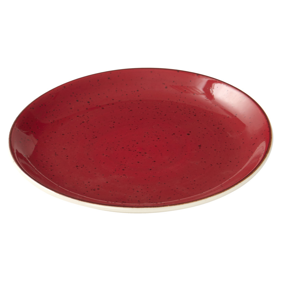 PLATE RUSTIC COUP SURFACE 19CM RED