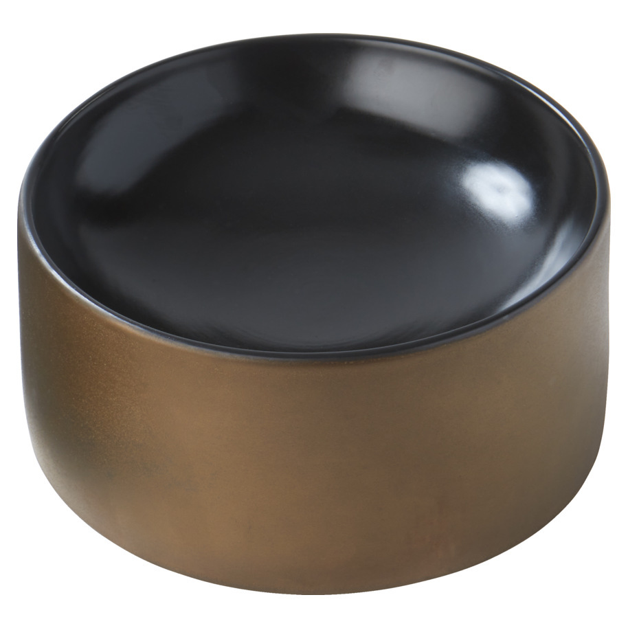 TOWER PLATE BLACK SATIN / GOLD 16 X 7,8