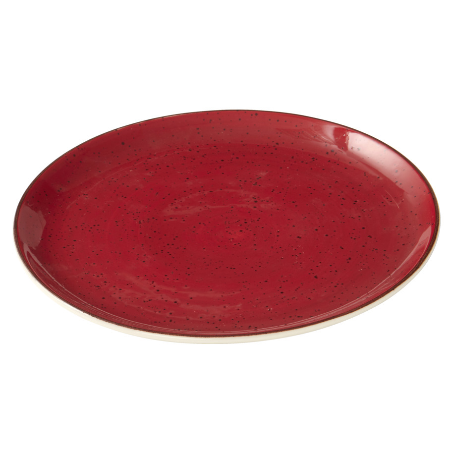 BORD RUSTIC COUP FLACH 23CM ROT
