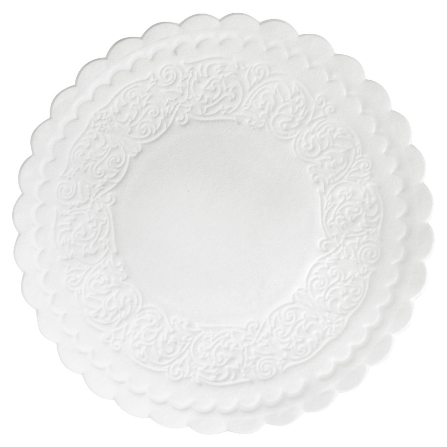 PLACE MAT WHITE 9 CM 8-PLY