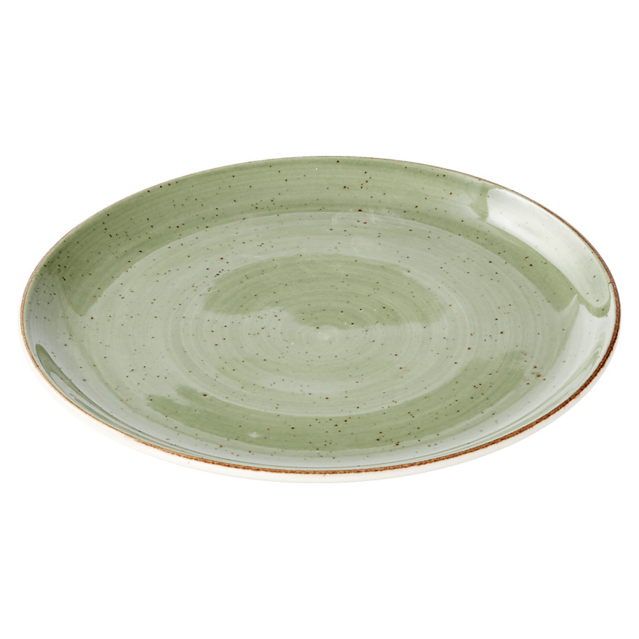 PLATE RUSTIC COUP SURFACE 23CM GREEN