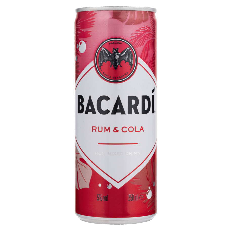 BACARDI-COLA BLIK TRAY 24X25CL 5%