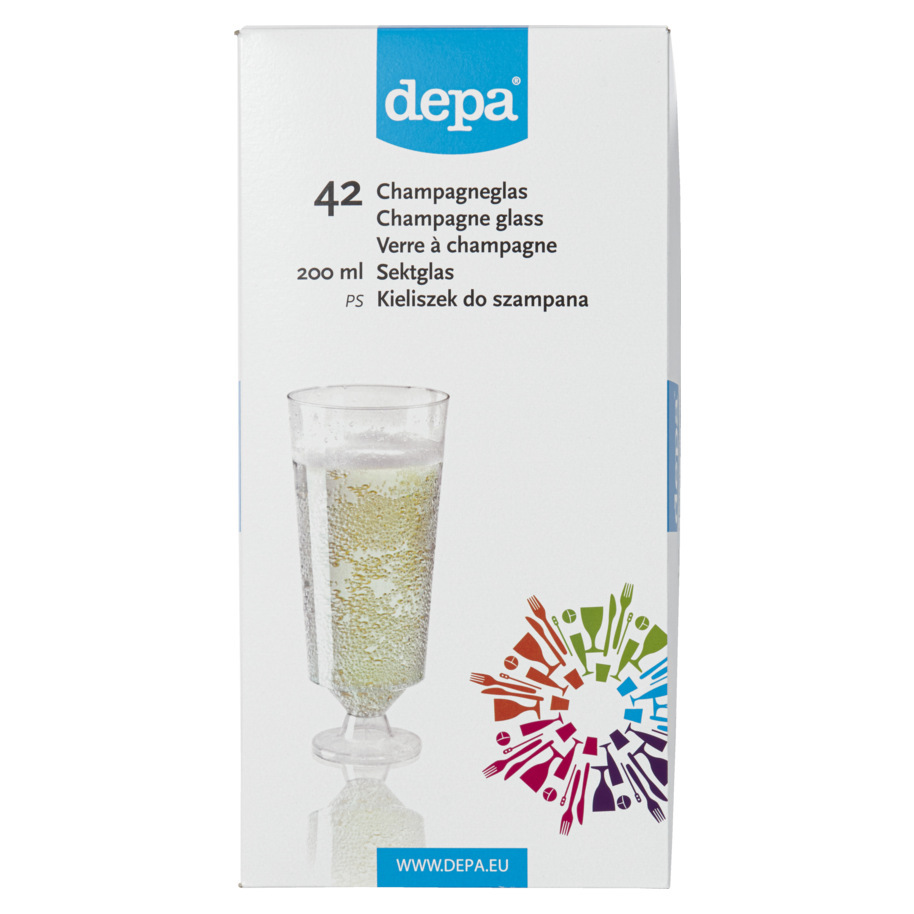 CHAMPAGNE GLASS 200 ML PS