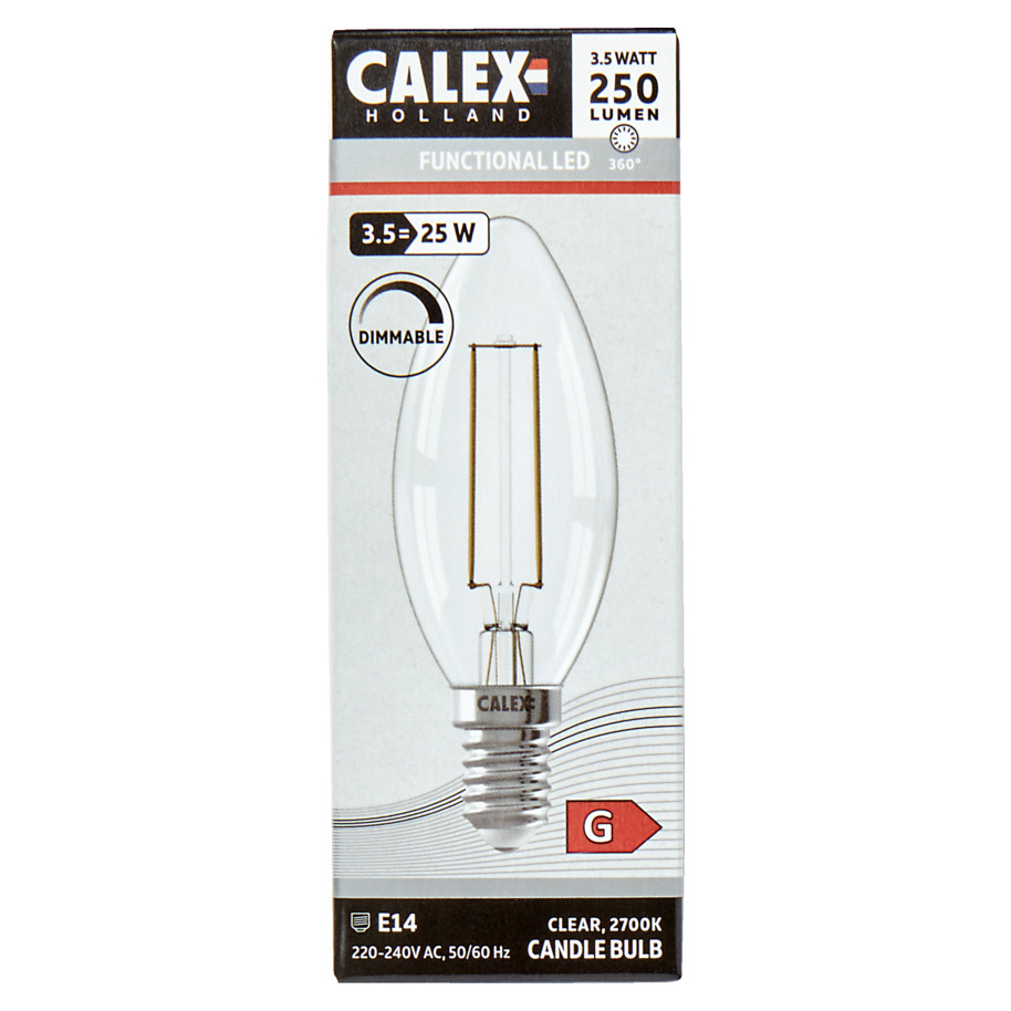 CALEX LED FILAMENT KAARSLAMP  E14