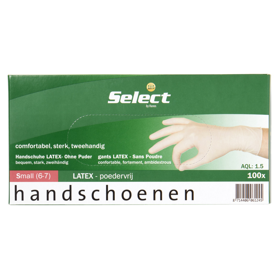 HANDSCHUHE LATEX PV WEISS S SELECT