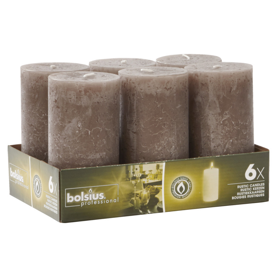 BLOCK CANDLE RUSTIC TAUPE VERV. 65109160